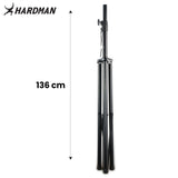 Hardman HLS2 lysstativ med T-bar, 2,5 m, 70 kg, svart