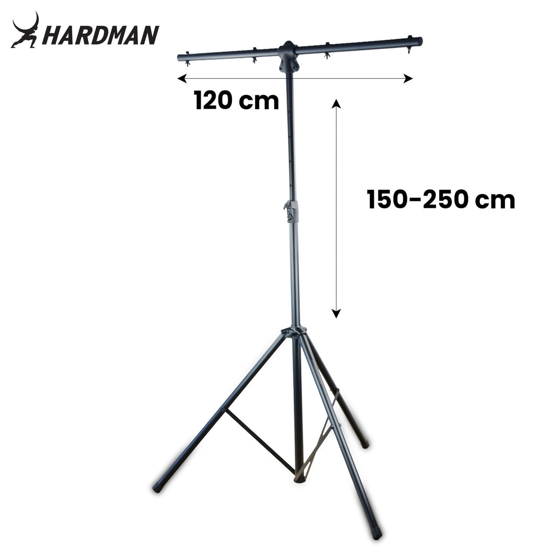 Hardman HLS3 lysstativ med T-bar og automatisk låsepinne, 2,5 m