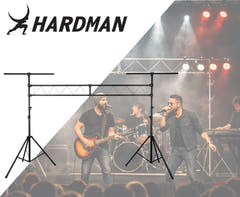 Hardman SDLS1 lysbro på stativer, 3,5 m høy og 3 m bred