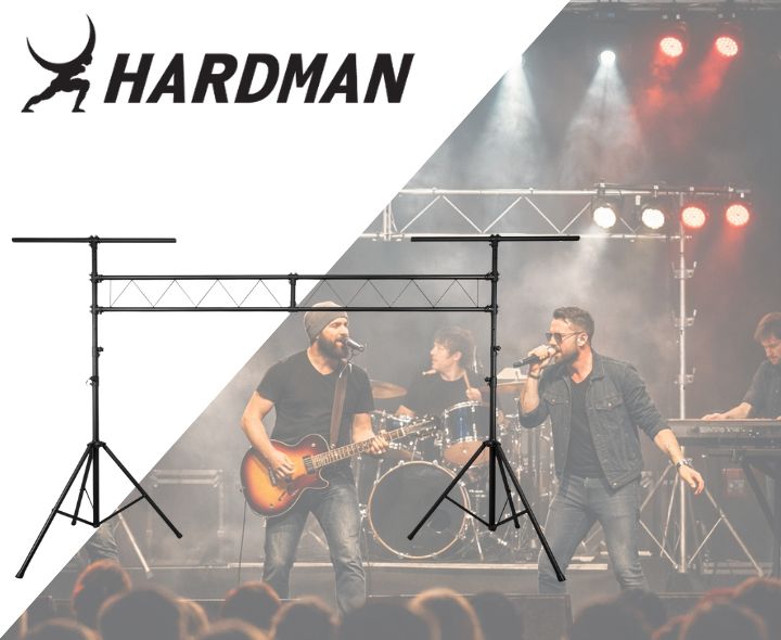 Hardman SDLS1 lysbro på stativer, 3,5 m høy og 3 m bred