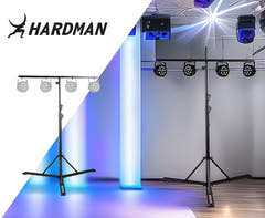 Hardman HLS13 lysstativ med T-bar og veske, 3 m, 70 kg