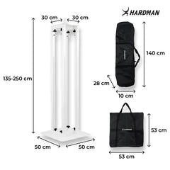 Hardman PTS24W totem, hvit, 135-250 cm