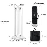 Hardman PTS24W totem, hvit, 135-250 cm