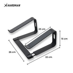 Hardman LSR2 – Sammenleggbart laptopstativ i aluminium, sort