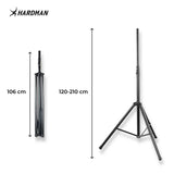 Hardman HLK58 søylestativ, 1,2 til 2,1 m, 70 kg