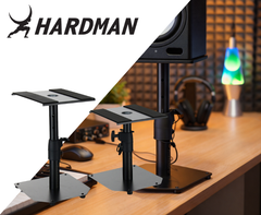 Hardman HLM42 sett med to studiemonitorstativer til bord