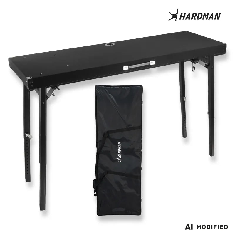 Hardman DTS1 sammenleggbart DJ-bord, 154 x 52 cm, med bag