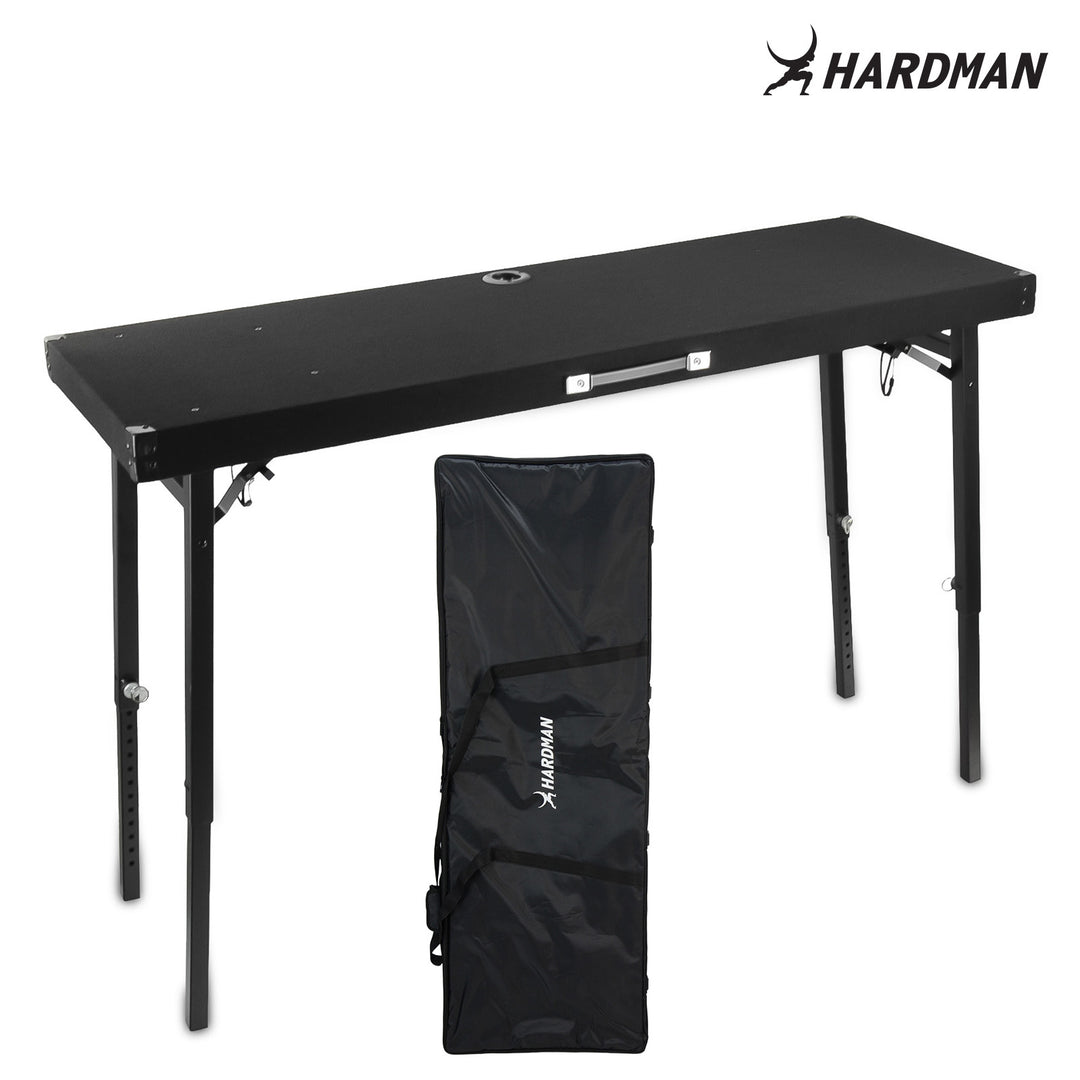 Hardman DTS1 sammenleggbart DJ-bord, 154 x 52 cm, med bag