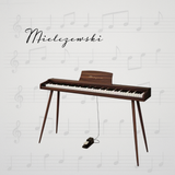 Mielczewski digitalpiano med metallben, brun