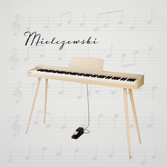 Mielczewski digitalpiano med metallben, beige
