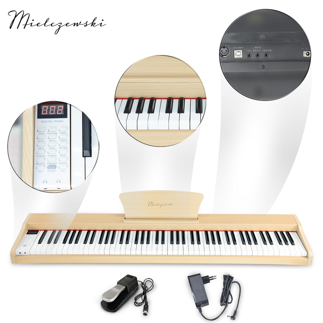 Mielczewski digitalpiano med metallben, beige