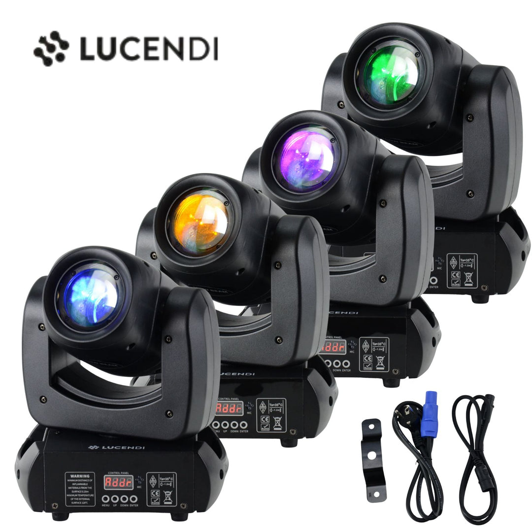 Lucendi BEAM100 moving head, sett med 4 stk. og case