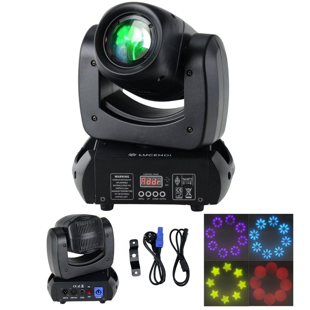 Lucendi BEAM100 moving head, sett med 4 stk. og case