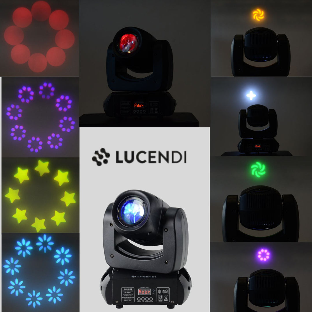Lucendi BEAM100 moving head, sett med 4 stk. og case