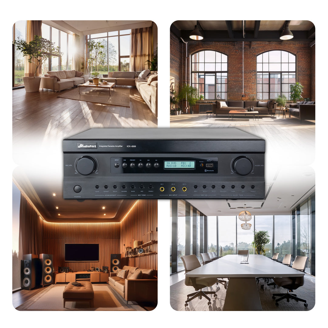 Audioport KC8300-forsterker 2 x 300 W med DSP