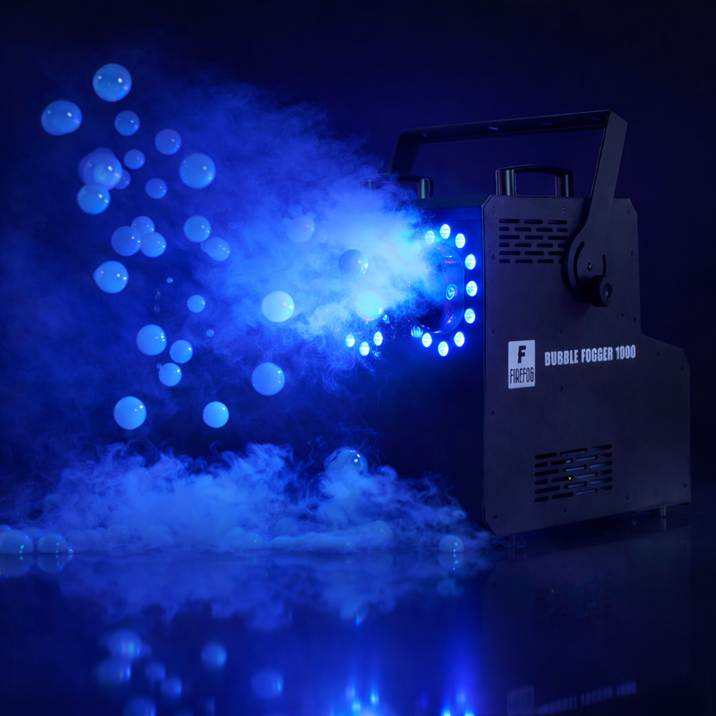 Firefog BUBBLE FOGGER 1000 røyk- og boblemaskin med RGBW LED