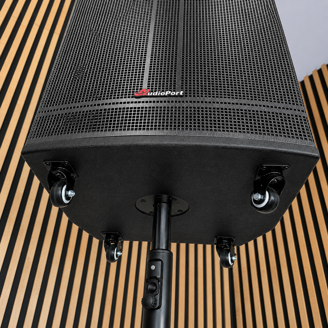 Audioport V15 transportabel aktiv høyttaler 500 W med 2 mikrofoner