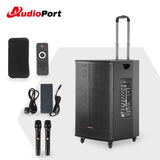 Audioport V15 transportabel aktiv høyttaler 500 W med 2 mikrofoner