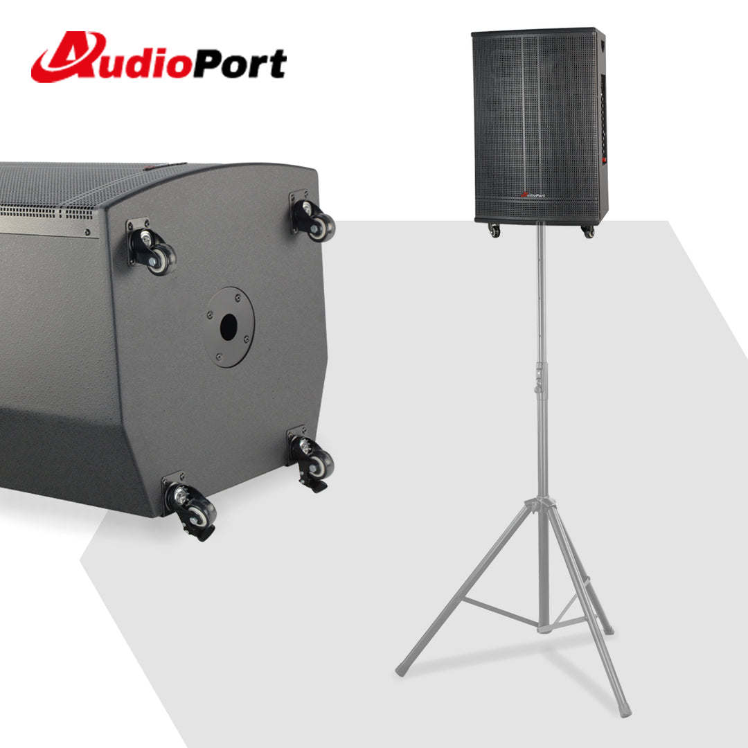 Audioport V15 transportabel aktiv høyttaler 500 W med 2 mikrofoner