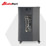 Audioport V15 transportabel aktiv høyttaler 500 W med 2 mikrofoner