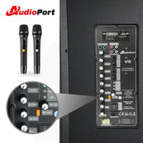 Audioport V15 transportabel aktiv høyttaler 500 W med 2 mikrofoner