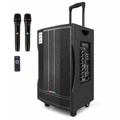 Audioport V12 transportabel aktiv høyttaler 350 W med 2 mikrofoner
