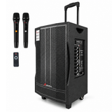 Audioport V12 transportabel aktiv høyttaler 350 W med 2 mikrofoner