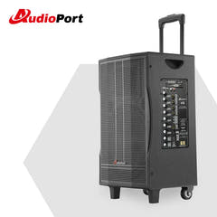 Audioport V12 transportabel aktiv høyttaler 350 W med 2 mikrofoner