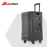 Audioport V12 transportabel aktiv høyttaler 350 W med 2 mikrofoner