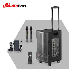 Audioport V8 transportabel aktiv høyttaler 250 W med 2 mikrofoner
