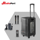 Audioport V8 transportabel aktiv høyttaler 250 W med 2 mikrofoner