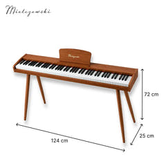 Mielczewski Canzonetta digitalpiano med ben, lys mahogni