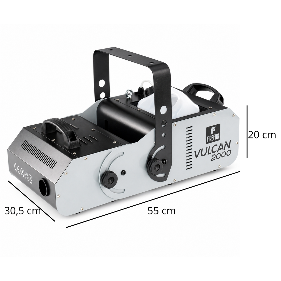 Firefog Vulcan 2000 røykmaskin 2000 W med justerbar vinkel