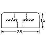 Gummifot 38 x 15 mm