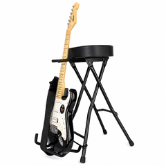 Hardman SB207 gitarstol med fotstøtte og gitarholder.