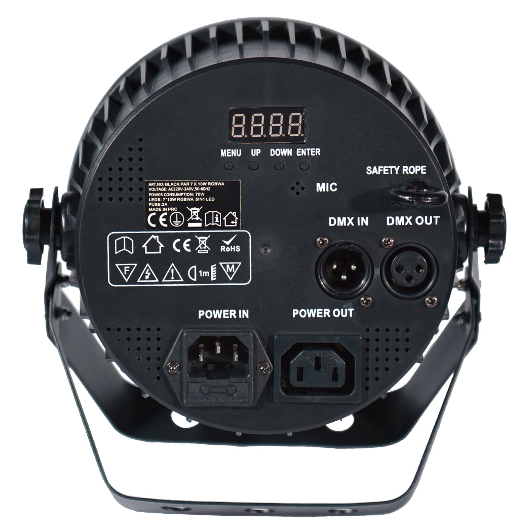 Light4Me Black PAR 7x10W RGBWA