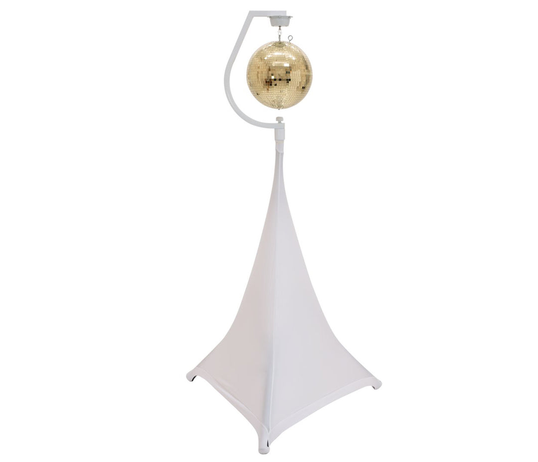 Holder med motor for discokuler opptil 30 cm (hvit)