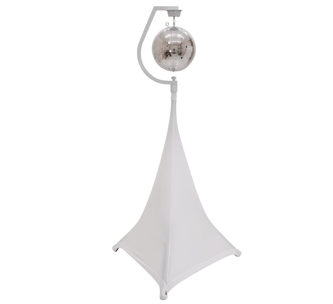 Holder med motor for discokuler opptil 30 cm (hvit)
