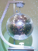 Holder med motor for discokuler opp til 50 cm (hvit)