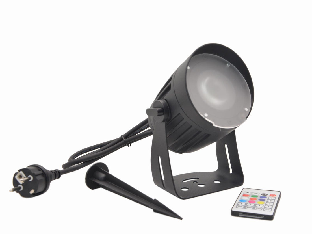 EUROLITE LED Outdoor Spot 15W RGBW QuickDMX med jordspyd