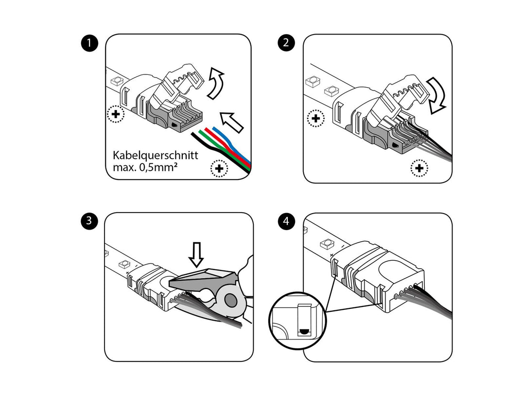 EUROLITE LED-strip fleksibel kontakt 2Pin 8mm