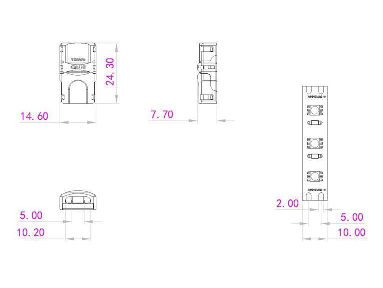 EUROLITE LED Strip fleksibel kontakt 2-pin 10 mm