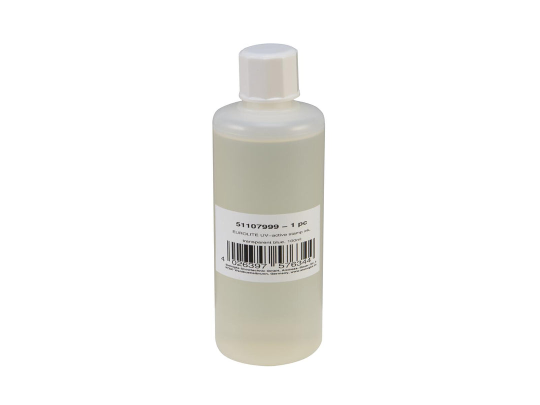 EUROLITE UV-active Stamp Ink, transparent blå, 100ml