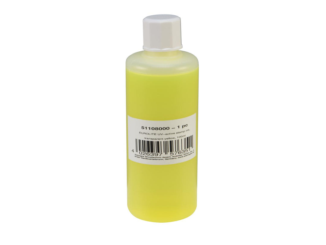 EUROLITE UV-active Stamp Ink, transparent gul, 100ml