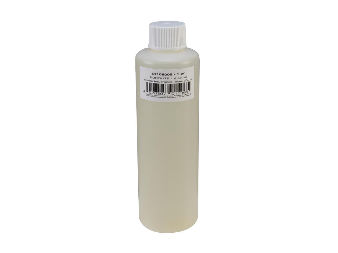 EUROLITE UV-active Stamp Ink, transparent blå, 250ml