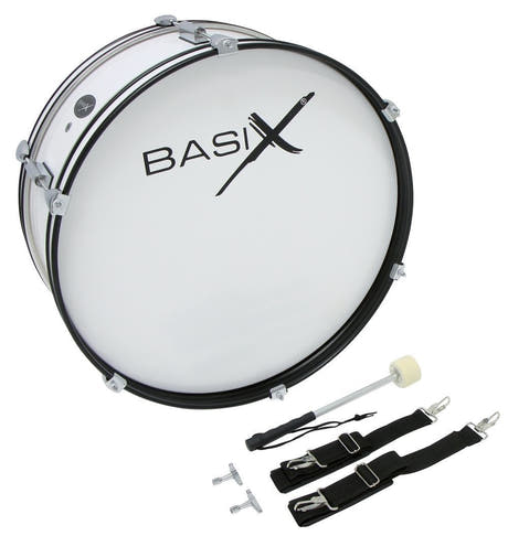 Basix Junior marsjstortromme 22" x 7", hvit