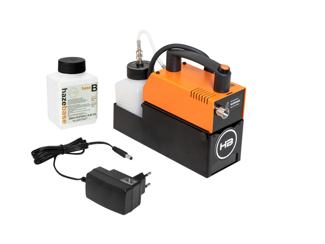HAZEBASE PICCOLA Batteridrevet tåkemaskin DMX