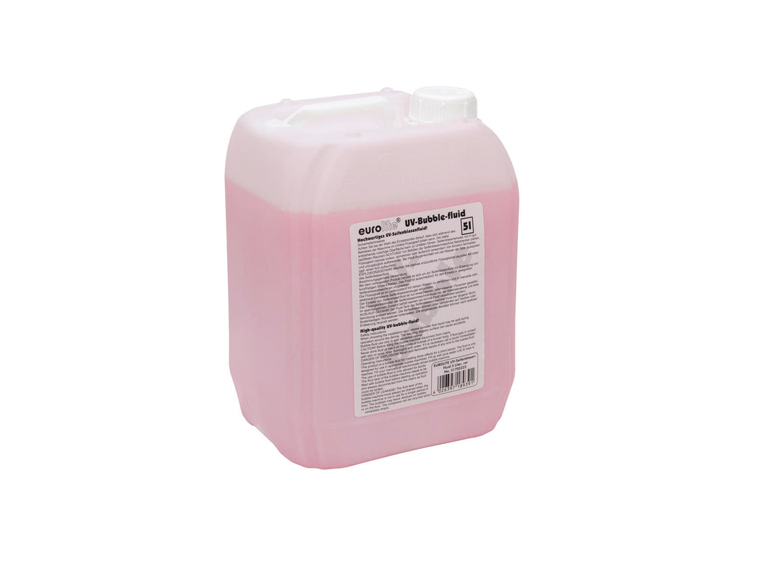 EUROLITE sett med 3x UV Bubble Fluid 5l gul + rød + blå