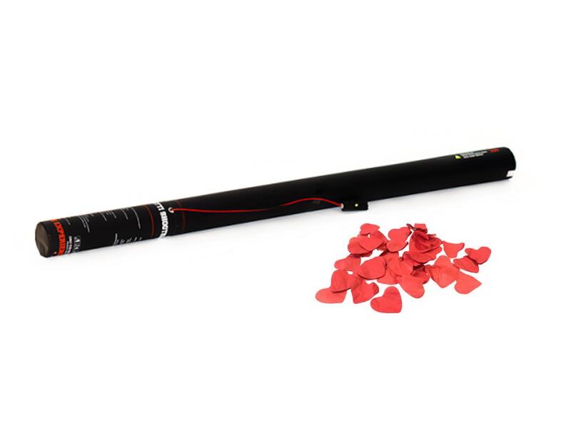 TCM FX Elektrisk konfettikaster 80cm, røde hjerter