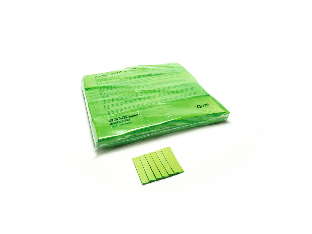 TCM FX Slowfall konfetti rektangulært 55x18mm, lysegrønt, 1kg